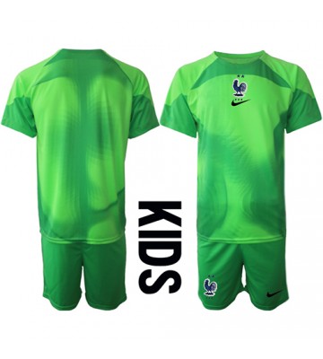 Maillot de foot France Gardien de but Extérieur enfant Monde 2022 Manches Courte (+ pantalon court)